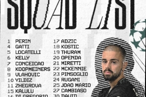 尤文客战皇马名单：伊尔迪兹在列，米雷蒂、热格罗瓦回归